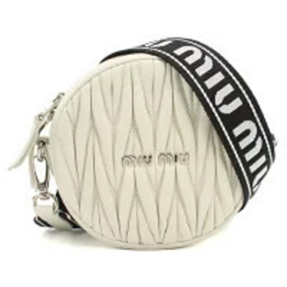 Miu Miu Matelasse Leather White Crossbody